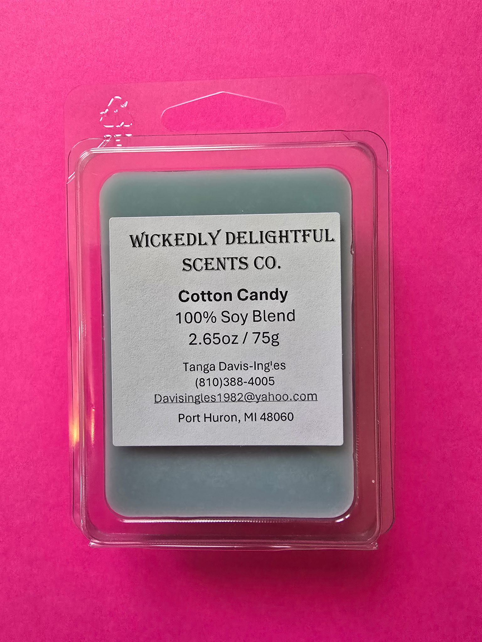 Cotton Candy soy wax melt by Wickedly Delightful Scents