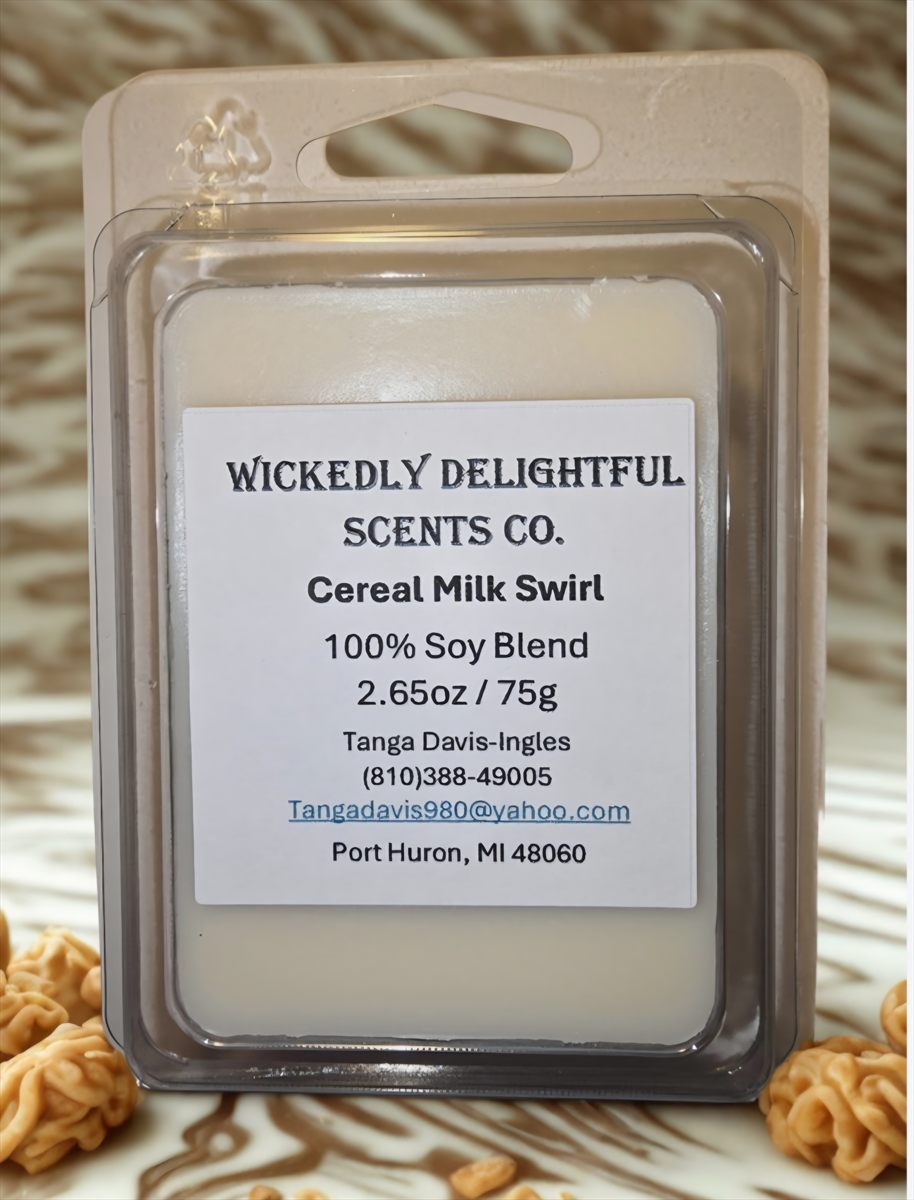 Cereal Milk Swirl soy wax melt by Wickedly Delightful Scents